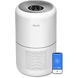 LEVOIT Air Purifiers for Home Bedroom, HEPA Sleep Mode, AHAM VERIFIDE, Smart WiFi for Home Large Room, Quiet Cleaner for Pet Hair, Allergies, Dust, Smoke, Pollon, Alexa Control, Core300S-P, White