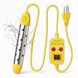 Immersion Water Heater 1500W, Portable Submersible Water Heater with Intelligent Temperature Control, Stainless Steel & Dry-Burn Protection, for Bathtubs, Hot Tubs, Pools, Buckets
