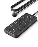 Anker Power Strip with 2100J Surge Protector, Outlet Extender, 5ft Extension Cord with Multiple Outlets, 12 AC, 2 USB A,1 USB C Port for 20W, Home Office, Dorm Room Essentials, TUV Listed