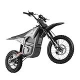 VALTINSU EM5 Electric Dirt Bike w/Light & Display, Off-Road Motorcycle 3400W 3 Speed Modes (Max 40MPH) 48V Range 53MI,14"/12" Tires,Dual Suspension & Hydraulic Brakes Fit Age 13+ Carbon Fiber Style