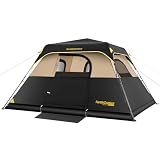 FanttikOutdoor Zeta C6 Pro 6 Person Tent for Camping Setup in 60s (Khaki)