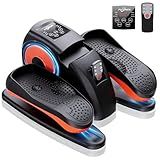 Under Desk Elliptical Machine, Electric Elliptical Leg Exerciser for Seniors with 12 Adjustable, Portable Quiet Elliptical Exercise Machine, Seated Pedal Exerciser with Remote Control (Orange)