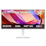 LG 34U530A-W 34-inch UltraWide WFHD (2560 x 1080) IPS Wide Computer Monitor, 100Hz, VESA DisplayHDR 400, HDMI, DisplayPort, USB Type-C, Tilt/Height/Swivel Stand, White