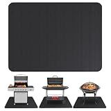 Under Grill Mats for Outdoor Grill (48 x 30 inch) Double-Sided Mat for Under Fire Pit Mat the Perfect Grill Matt for Outdoor Grill Deck Protector and BBQ Matt for Under Grill Mat for Deck