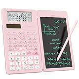 Scientific Calculators for School with Notepad, ROATEE Pink Cute School Supplies for Girls Middle and High School Stuff for Student, 240 Functions 82 MS Foldable 2-Line Display Solar and Battery Power