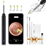 Hendoct Ear Wax Removal, Ear Cleaner Kit, Ear Wax Removal Tool with Camera, with 1080P HD Wireless Ear Otoscope with 6 LED Lights, for Adult, Kids and Pets, for iPhone, iPad, Android Smart Phone