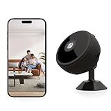 ZHENHAN Mini Camera Wireless Small Nanny Security Cam with Night Vision & Motion Detection, Phone App Control, SD/Cloud Storage, Real-Time Alerts, Indoor Surveillance for Home/Baby(Black