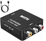 BD&M AV to HDMI Converter, RCA to HDMI Adapter, Composite CVBS Video Audio Support PAL/NTSC for TV/PC/ PS3/ STB/Xbox VHS/VCR/Blue-Ray DVD Players