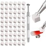 Fcozpjk Soft Sponges with Grabbing Pen for Ombre and Aura Nail Art with Brush, Professional Manicure Nail Art Tools Accessories Supplies, 100 Pieces