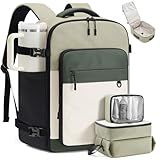 LOVEVOOK Travel Backpack for Women & Men, 40L Large Airline Approved Carry on Backpack for Travel, TSA Personal Item Travel Bag with 3 Packing Cubes, Waterproof Travel Essentials Bag fits 17" Laptop