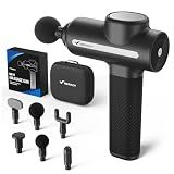 MERACH Massage Gun Deep Tissues Quiet Brushless Motor 6 Heads & 5 Speeds