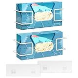 THYGIFTREE Glove Box Holder Wall Mount Dispenser, 2 Pack Metal Rack for Rubber Latex Disposable Gloves Facial Tissue, White