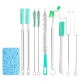 10pcs Ice Machine Cleaner Brush Sets, Multipurpose Ice Maker Crevice Cleaning Brushes Small Cleaning Brush for Household Use Water Bottle Straw Spout Cooler Cleaning Tools Kit
