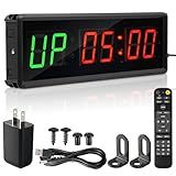Faweskiy Upgraded Gym Timer Clock for Tabata/FBG/EMOM - Large Digital Interval Workout for Fitness Enthusiast, Count Down & Up | Stopwatch | Workout Clock for Home Gym/Yoga/Boxing/Garage Fitness Times