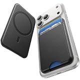 Fanseesy for MagSafe Wallet, 5 Card Holder, Slim Leather Magnetic Wallet for iPhone 18/17/16/15/14/13/12 Pro Max Plus Air Series, 1 Card Slots & 1 Cash Slot,Black