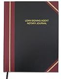 BookFactory Loan Signing Agent Notary Journal - Official Logbook, 100 Pages (8.5x11 inches) LOG-100-7CS-LKMST80