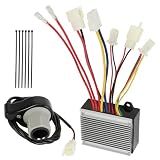 XIKOBY 24V MX350 Controller Kit Replacement for Razor E200 E300 Electric Scooter MX350 (V33+) Dirt Rocket Bike, Control Module for E300 (V20+) E200 (V13+) E-Scooter with Throttle Part