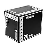 Fitvids Plyo Box, 3-in-1 Foam Plyometric Jump Box, 16”x20”x24” Box Jump for for Home Gym Training Fitness Workout Exercise
