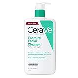 CeraVe Foaming Facial Cleanser, Daily Face Wash for Oily Skin, Hyaluronic Acid + Ceramides + Niacinamide, Fragrance Free, Non-Drying Oil Control Face Wash, 19 Fluid Ounces