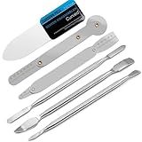 Oruiiju 6 Piece Metal Spudger Pry Tool Kit for Electronics Repair with Laptop, Cell Phone, Tablet, Computer, Electronics Repair