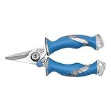 CUDA 5.25" Titanium Bonded Mini Snips Compact Durable Fishing Braid, Mono & Fluorocarbon Cutter for Saltwater & Freshwater Use with Internal Spring