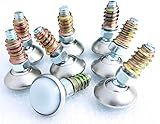 Furniture Levelers Swivel Feet,Angle Height Adjustable，Adjustable Nylon-Bottomed Pads for Table, Chair, and Furniture Legs-Pack of 8 ，1/4-20 Nut Inserts Kits(1/4" Nylon)