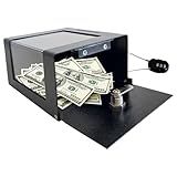 Steel Locking Tip Box - Heavy-Duty Secure Tip Jar with Combination Cable Lock, Ideal for Taxi Tips, Donations, Suggestions, Business Cards, Cash, and More in Family Churches, Restaurants, and Events.