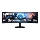 SAMSUNG 49-inch Odyssey G9 (G91F) DQHD, 144Hz, Curved Gaming Monitor, Ultra-Wide 32:9 Screen, DisplayHDR 600, AMD FreeSync™ Premium Pro, Ergonomic Stand, LS49FG910ENXZA, 2025