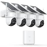 aosu Security Cameras Outdoor Wireless, 4 Cam-Kit, No Subscription, Solar-Powered, Home Security Cameras System with 360° Pan & Tilt, Auto Tracking, 2K Color Night Vision, Easy Setup, 2.4 & 5GHz WiFi