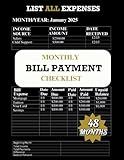 Monthly Bill Payment Checklist: Financial Planner Organizer Budget Book (The Organized Life Books - Simple Solutions)