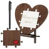Novabright Prom Proposal Wooden Heart Puzzle Sign with Black Pen Will You Go to Prom with Me Proposal Invitation Gift for Her Idea with Hidden Message for Graduation Dance Invitation Decor