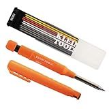 KLEIN TOOLS 80189 Skribes 2.8 mm Mechanical Carpenter Pencil with Built-In Sharpener and 10-Pack Assorted Color Leads, for Deep Hole Marking for Woodworking and Construction