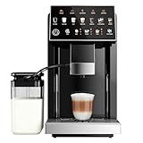ICEVIVAL Fully Automatic Coffee Machine, 20 Bar Coffee Maker with Grinder, Automatic Espresso Machine with 15 Grinding Levels, Touch Control for Cappuccino & Latte, Auto Self-Cleaning
