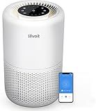 LEVOIT Air Purifier for Home Bedroom Dorm Room, Smart & Voice Control, AHAM Verifide, 3-in-1 Filter With HEPA Sleep Mode, for Pollen, Pollutants, Smoke, Dander, Dust, Core 200S-P, White
