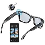 AI Smart Glasses 4K HD Camera, BT Call, 800W Anti-Shake Camera Glasses with Video Recording Dual Mic, Simultaneous Interpretation/GPT Identify Objects, 270mAh Blue Light Glasses（Black）