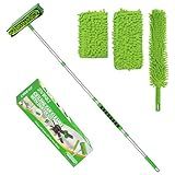 Zavrski Ceiling Fan Cleaner Duster with 6 Ft/72'' Extension Pole High Ceiling Fan Blade Cleaning Tool Microfiber Duster Reusable Pads for Cleaning Ceiling Fan, Baseboard, Blind, Cobweb, Molding