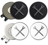 Adhere Golf Ball Markers Personlized Logo Enamel with A Strong Magnetic Hat Clips A Premium Golf Gifts for Golfer (Style A)