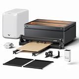 WECREAT Vision Pro 45W Laser Engraver and Cutter with 2W Switchable Laser Module, 137" Conveyor Feeder, AirGuard Ultra Fume Extractor, Laser Cutter Cuts 1", Laser Engraving Machine for Wood Metal