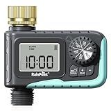 RAINPOINT Sprinkler Timer with Brass Swivel, Programmable Water Timer for Garden Hose with Rain Delay/Manual Watering, Digital Irrigation System Kit for Lawns, 1 Outlet