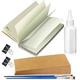 Fullhawl 12 Set Money Pad Kit 24 Pcs Kraft Paper Money Gift Holder DIY Padding Kit Includes 2oz of Notepad Padding Compound Cash Holder for Holiday