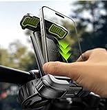 LISEN Bike Phone Holder, [Super Easy Install] Motorcycle Phone Mount Ebike Accessories Bicycle Handlebar Holder Mount Gifts for Adults Kids Men Mountain Mini Bike Scooter Gear Accessories, Black
