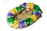 King Cake - Authentic Traditional Hand Braided (Raspberry Cream Cheese)