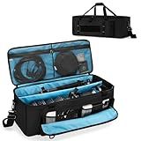 samdew 30'' Tripod Travel Bag, Photo Studio Equipment Case with Secure Buckles & Lens Storage Pocket, Large Photography Organizer for Light Stand, Monopod, Mic Stand, Camcorder, up to 30", Bag Only