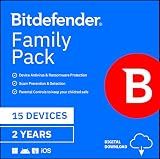 Bitdefender Family Pack - 15 Devices | 2 year Subscription | PC/Mac | Activation Code by email