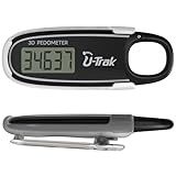3D Pedometer for Walking with Removable Clip and Carabiner Simple Step Counter for Walking Accurate Clip On Step Tracker for Men Women Kids (Black)