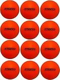 TronX Street Hockey Balls - 12 Pack - Low No Bounce Orange Outdoor Official Street Roller DEK Hockey Balls