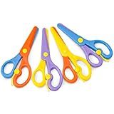 LovesTown Toddler Scissors, 4PCS Adaptive Blunt Tip Training Safety Scissors for Kids, Child Hand-Eye Coordination Development, Early Preschool Development Tools, Stocking Stuffer DIY Craft Projects