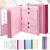 Family/Personal Important Papers Document Life Binder/Folder/Organizer Folio.in Case I Go Missing/Keepsake Certificate/Birth Document Binder Organizer,Fatalities and Folios (Pink（2in Thick）)