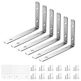 Anti Tip Furniture Anchors (6 Pack), Furniture Wall Anchors for Baby Proofing, Earthquake Straps Secure to Wall Prevent Falling for Child Safety, No Drill Or Drilling Installation, Silver Large
