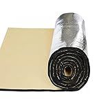 Car Heat Sound Deadening Insulation Mat, - 197 Mil 6.5 Sqft Automobile Sound Deadening & Heat Insulation Material for Auto Hood Engine Roof Door and Trunk,Aluminum Foil Finish ,40 Inch x 24 Inch